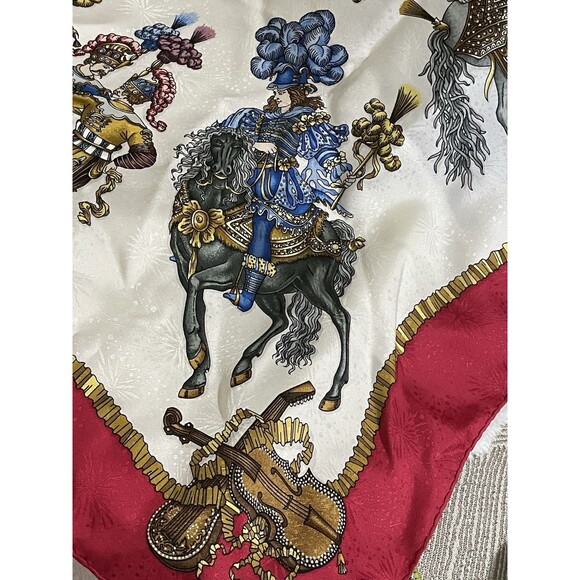 HERMES Carre 90 Multicolor Les Fetes du Roi Soleil Silk - Picture 3 of 9